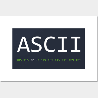 ASCII is awesome - Computer Programming Posters and Art